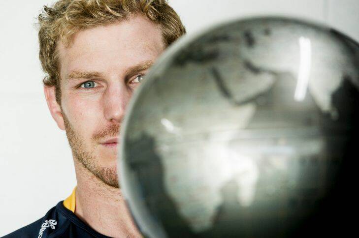 Sport
Brumbies Flanker David Pocock holding a globe
The Canberra Times
Date: 1 April 2016
Photo Jay Cronan