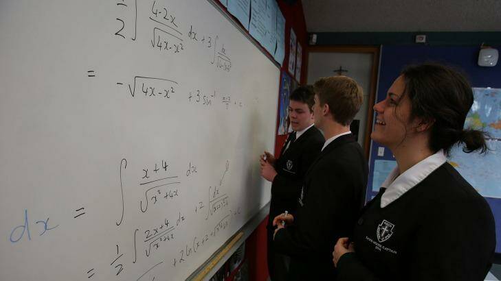 A maths or science unit would be compulsory in the last years of high school under the proposal. Photo: Rob Homer