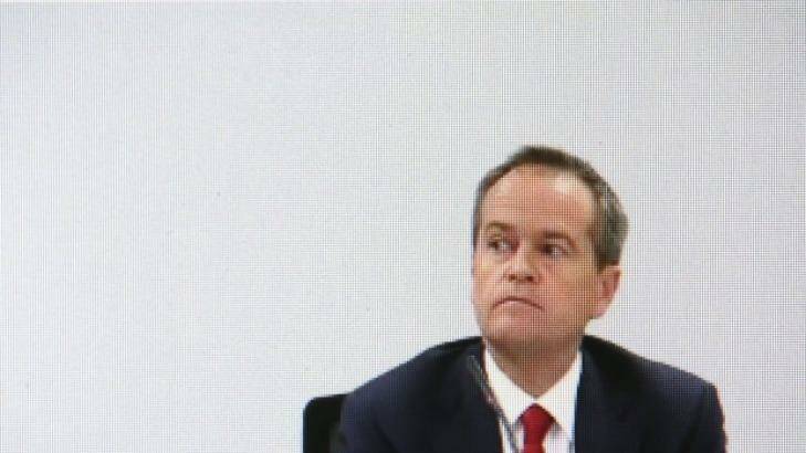 Bill Shorten appearing before the Royal Commission into Trade Union Governance and Corruption. Photo: Andrew Meares