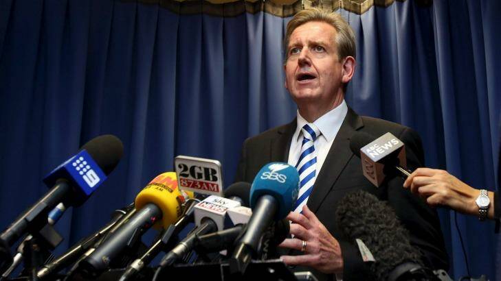 Barry O'Farrell as opposition leader allegedly relied on a developer to help fund the 2011 state election campaign. Photo: Sasha Woolley