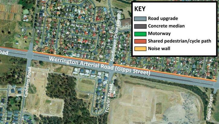 Stage 1 of the Werrington arterial road. Photo: Roads and Maritime Services