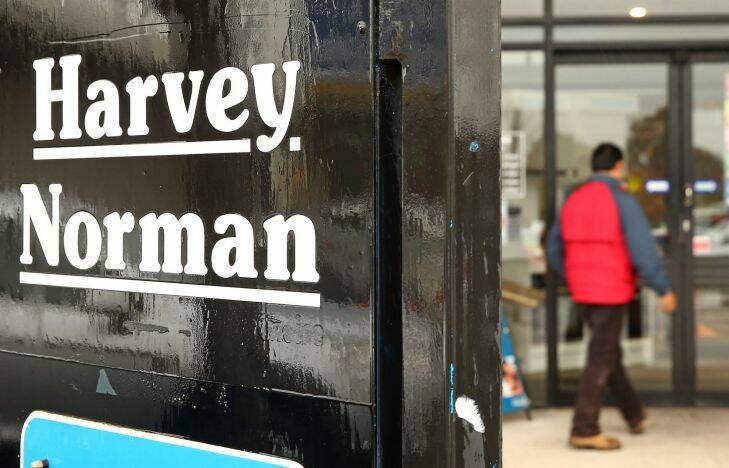 MELBOURNE, AUSTRALIA - AUGUST 27: A general view of the Harvey Norman store in Thomastown on August 27, 2015 in Melbourne, Australia. Harvey Norman is a retailer of electrical, computer, furniture, entertainment and bedding goods. Generic. (Photo by Scott Barbour/Fairfax Media)