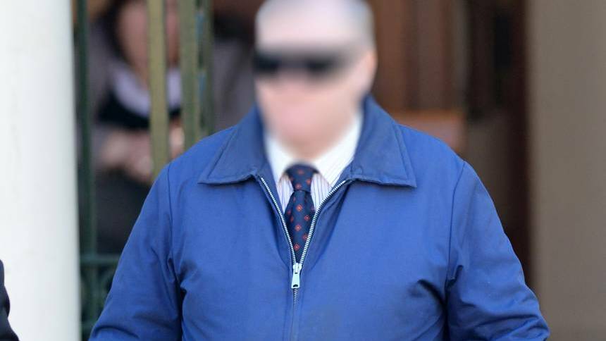 The defrocked priest at an earlier Armidale Court hearing.
