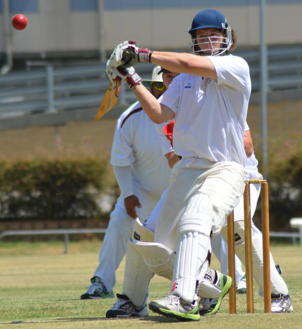 SWINGING FOR THE FENCE: Harrison King hit 31 and took three wickets for Hillgrove in their win over Ex-Services.