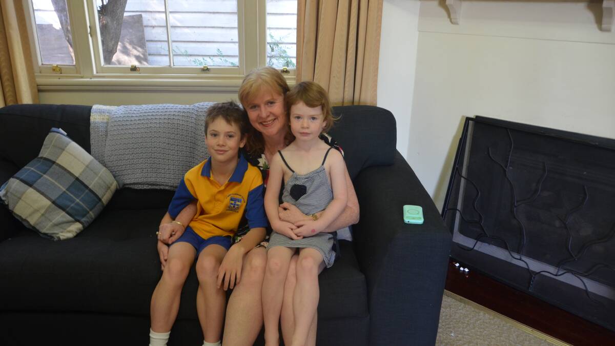 HEALING: Sally Bristow, along with son Lucas daughter Sasha, wants to see specialist care in Armidale. 
