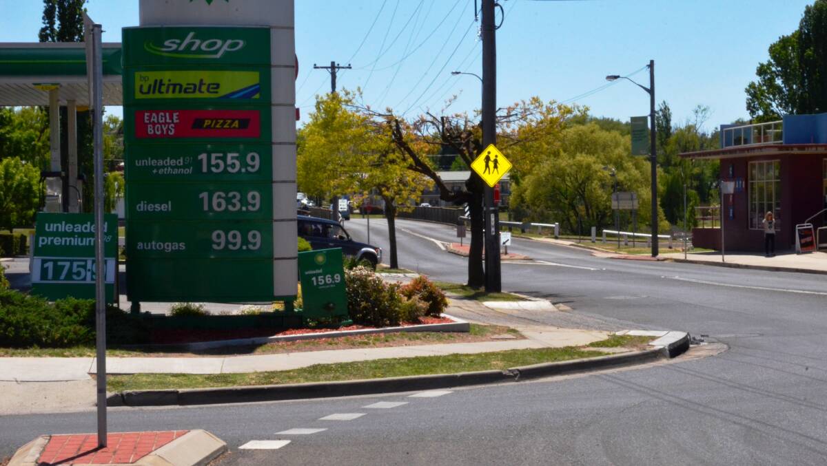 BP service station in Marsh Street with fuel prices at midday Monday.