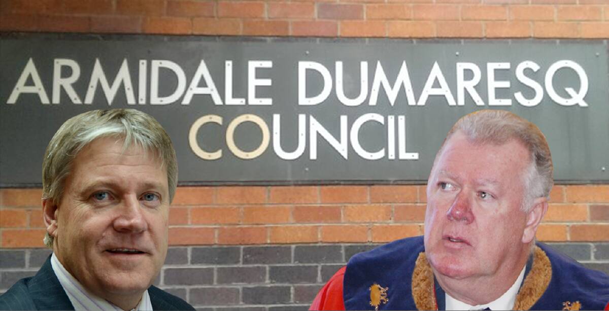 BURNS EXITS: Former general manager at Armidale Dumaresq Council Shane Burns, left, says he has received strong support from staff and the public after his sacking by Mayor Laurie Bishop.