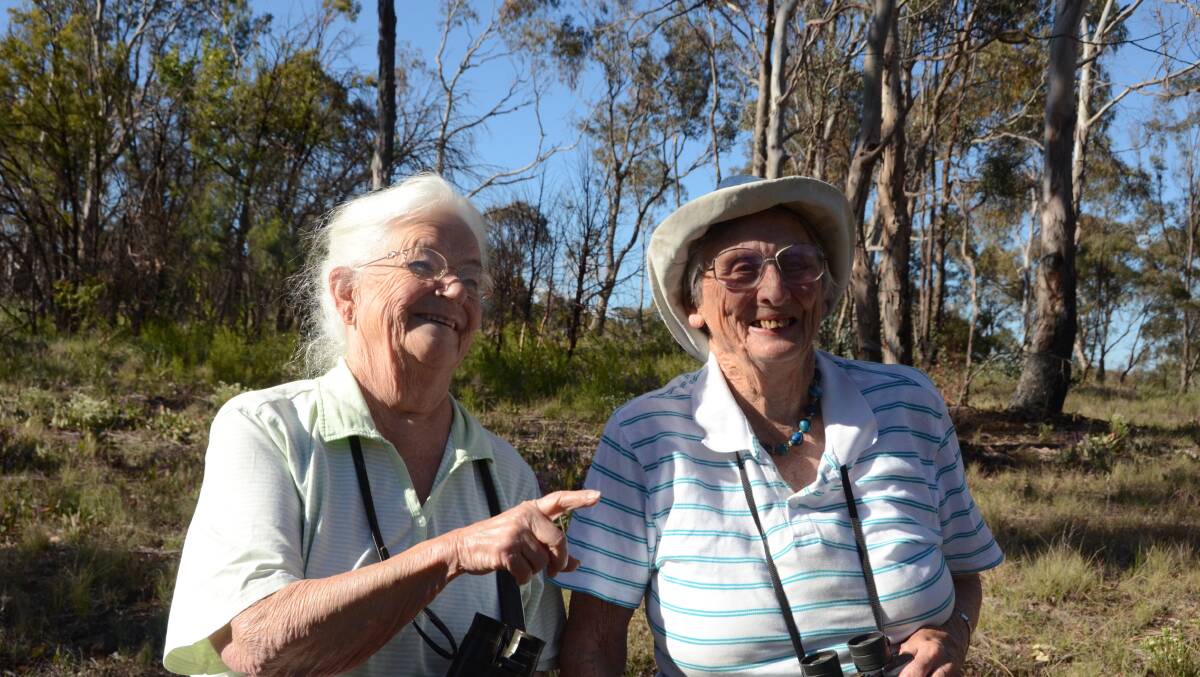 Shirley Cook, left and Beth Williams are bringing attention to the endangered regent honeyeater.
