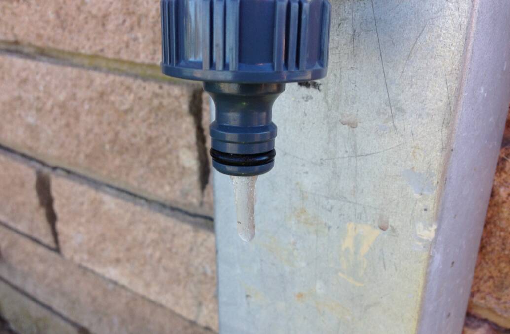7. Water freezes in the pipes and taps.