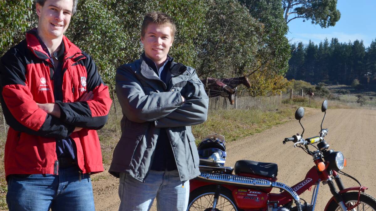 ON THE ROAD: Martin Murray and James Mackenzie will ride to Broome next month. 