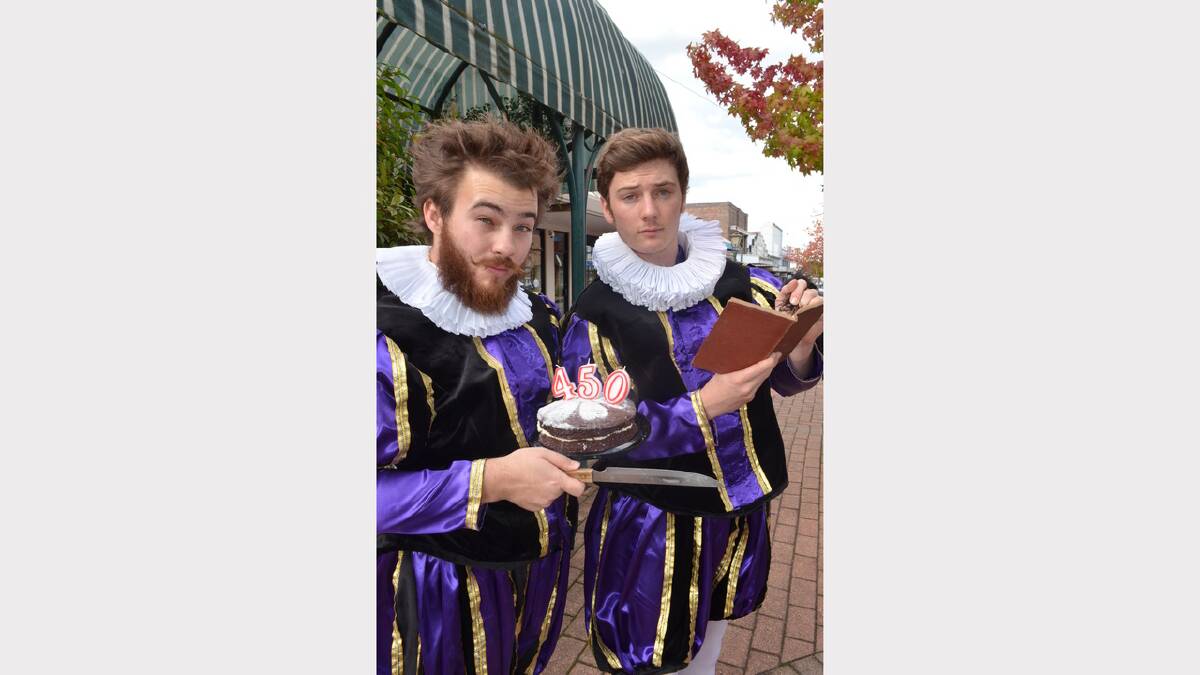 BIRTHDAY: Felt Tip Theatre Company’s director Alex Robson and actor Nick Sinclair are behind the two-man production of A Short Guide to Shakespeare. 