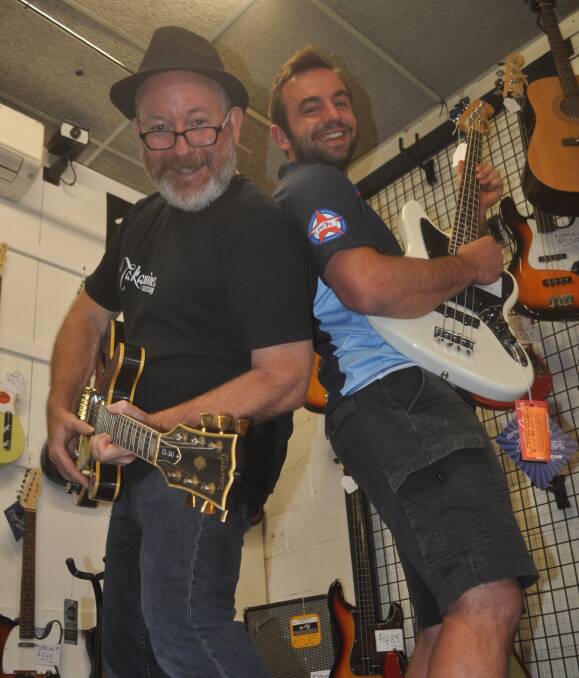 ROCKING OUT: Tony Elder and Demian Coates want to see a huge turnout at their gig.