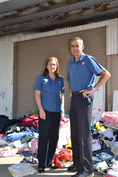 WHAT RUBBISH: Salvation Army Captains Darlene and Dale Murray are fed up with dumpers.  