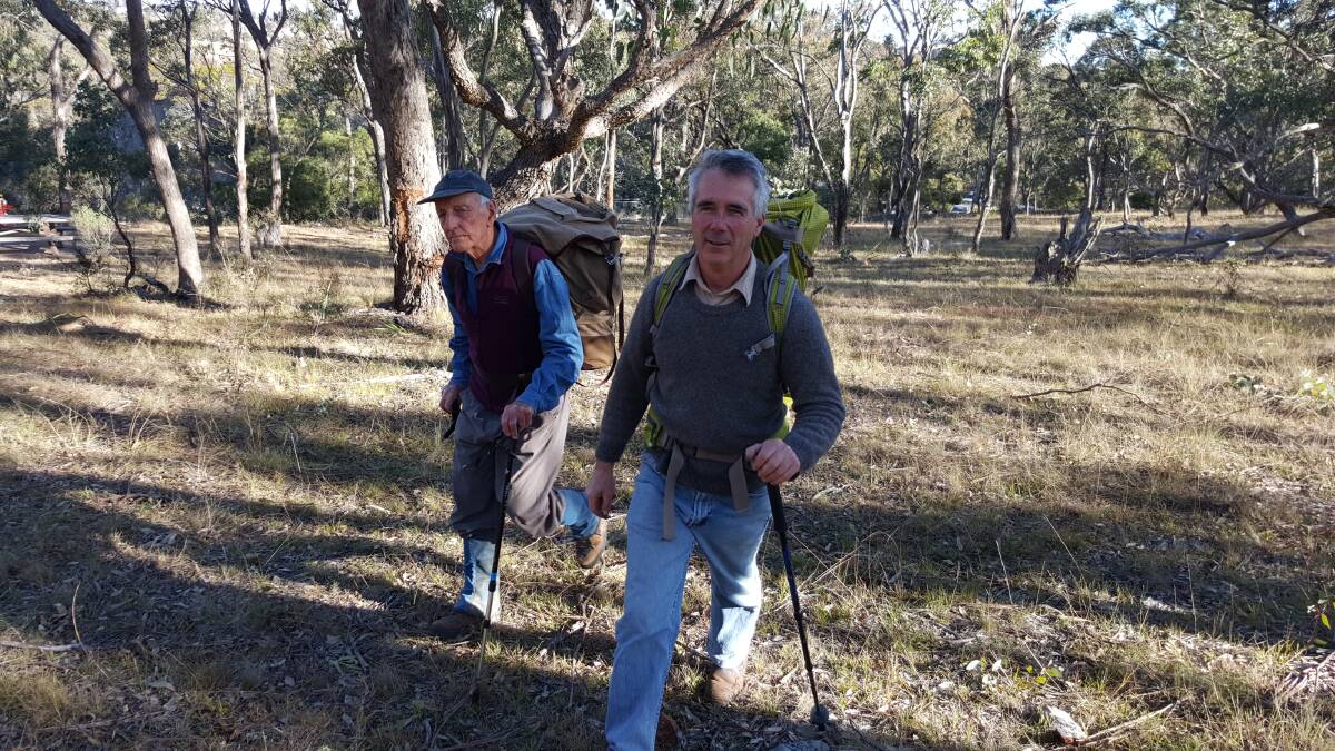 ADVENTUROUS: Pete Rodger and Peter Laffan are calling on Armidale community members to try bushwalking. 