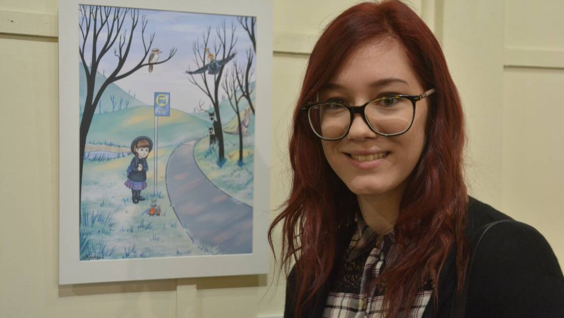 DRAWN TOGETHER: Alison Graham was awarded second place for her piece in the New England Illustration Prize, which is on display at Gallery 126.