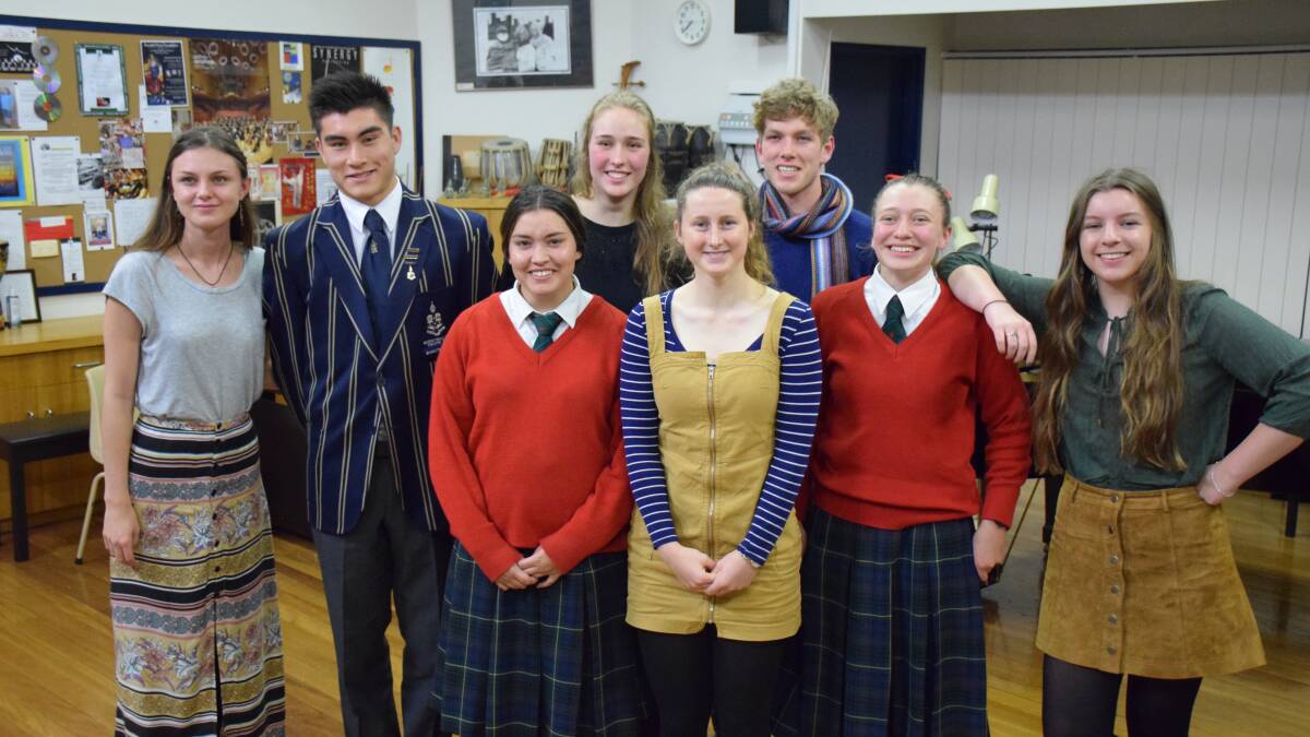 HIGH NOTE: Music students Claudia Teece, Andrew Knight, Syrana Glen, Lauren Grzazek, Kirrily Baber, Randall Bollenhagen, Isabella Post and Georgina Sindel came together to give a recital at PLC last Wednesday.