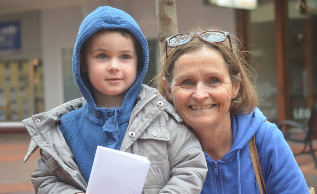 MARIA KNIGHT and her grandson Jacob were running errands when The Express caught up with them. 
Despite the dreary weather,  the two had just been for a swim and were dropping some letters off to the Post Office. 
Ms Knight has just moved to  Armidale in the last 12 months. 
“It’s really lovely here,” she said. 
Ms Knight said she loves being close to her grandchildren. 
“I have two other grandchildren. Alana who just turned eight and one-year old Oliver,” Ms Knight said. 
 The two were ending the day with a well-deserved  milkshake from Caffiends.