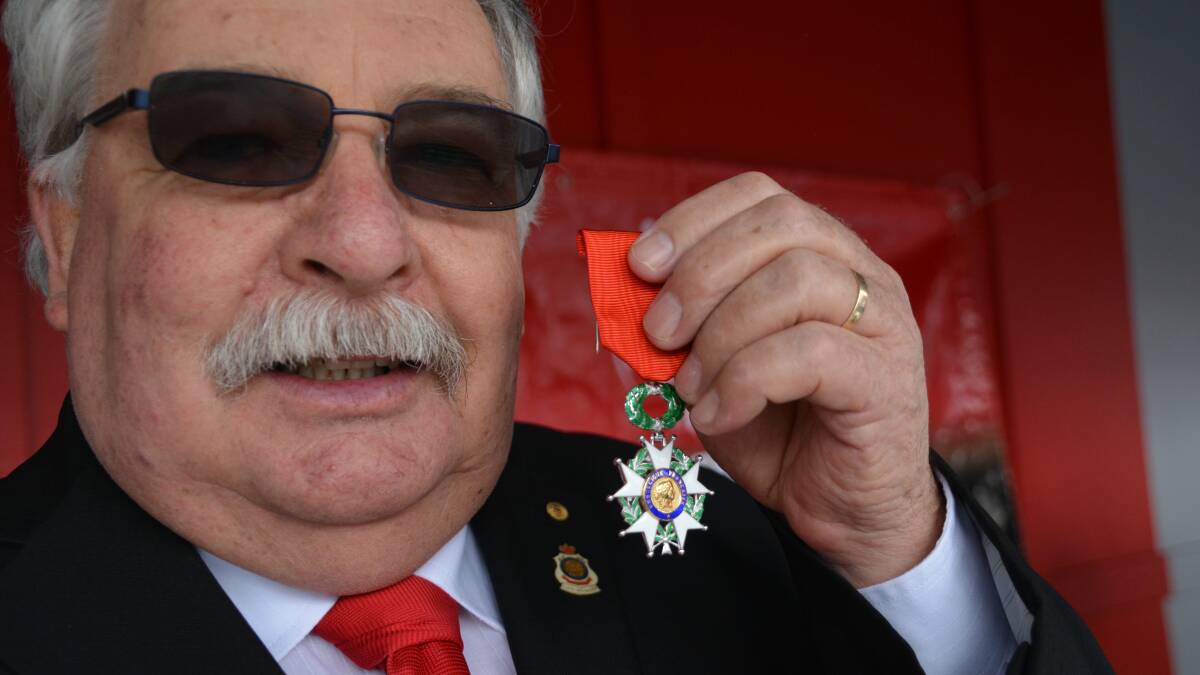 HONOURED: Former NSW Returned and Services League president Don Rowe will wear this French Legion of Honour medal on his chest in his next Remembrance Day march.