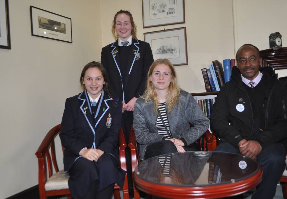 SETTLING IN: New England Girls’ School head prefect Nicola Orr, boarding prefect Bec Mulligan, Danish exchange student Anne-Sofie Ostenfeld Olsen with Mutuota Kigotho. The group will be getting to know one another while Anne-Sofie soaks up the New England culture.