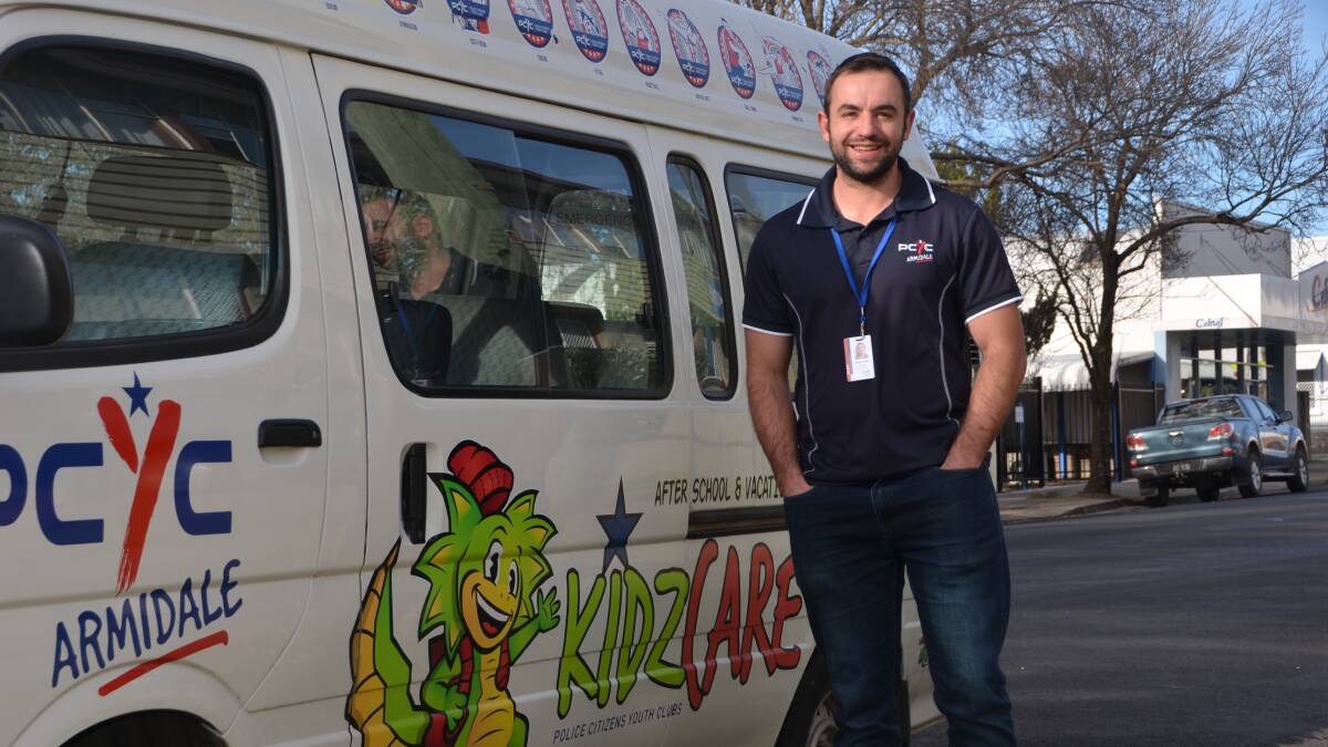 ALL ABOARD: Demian Coates says the PCYC’s boost in membership is partly due to the club’s after school care program, which has its own school minibus.