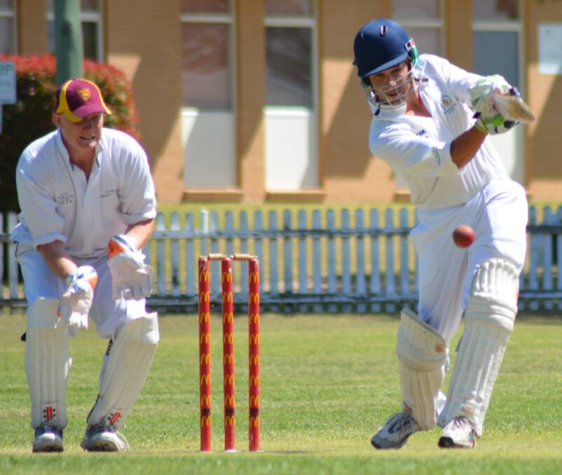 CRACK: Andrew Williams belted 28 for Easts last week. He is pictured here driving a ball strongly through the off side.