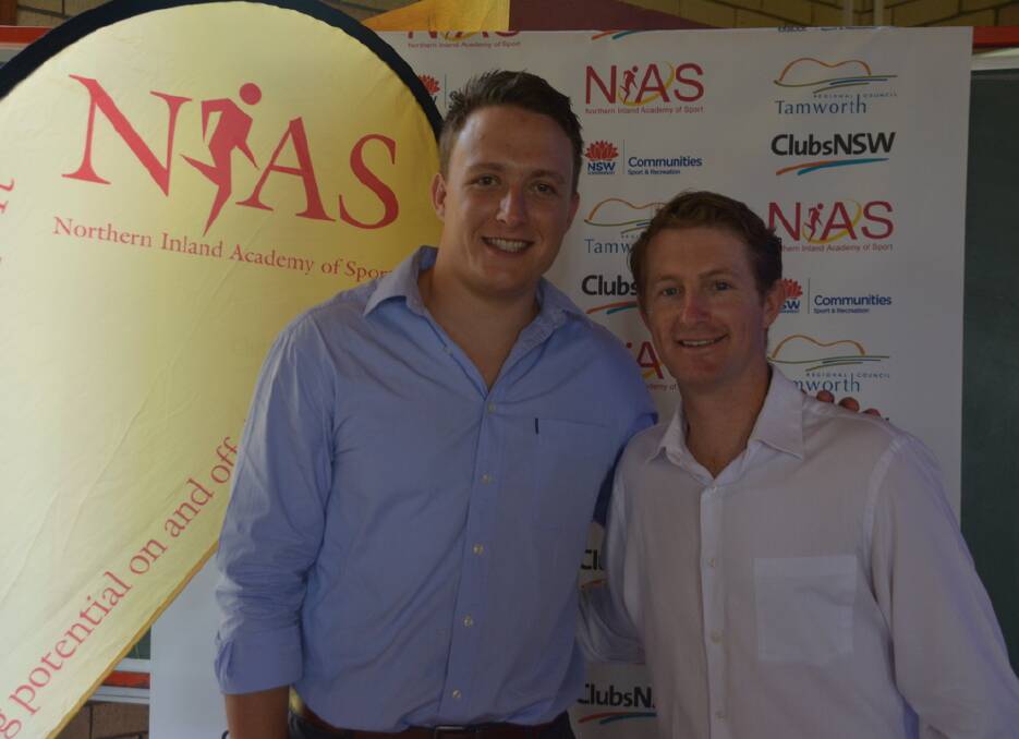 INSPIRATIONAL: NIAS executive officer James Cooper and guest speaker Michael Crossland who spoke about resilience at the NIAS Growth Day.