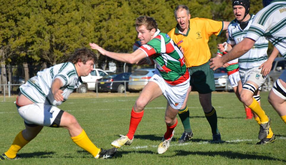 KEY PLAYER: Dan Sweeney booted three penalties and a conversion for St Albert’s at Bellevue Oval on Saturday.