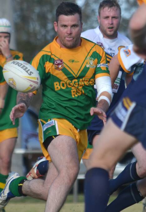 Boggabri five-eighth Brad Hamilton showed great patience to set up a semi-final win over Dungowan and will need to be at his best again as the Roos come to Kootingal to play for a place in next week’s grand final at Werris Creek. Photo: Chris Bath 220815CBA18