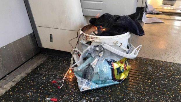 The explosion happened in a London Tube carriage at Parsons Green station, west London. Photo: Supplied