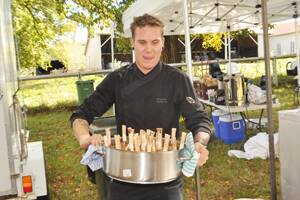 World-renowned chef Ben Armstrong prepares a feast on Saturday.