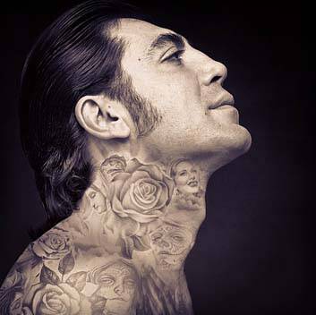 Javier Bardem with photoshopped tattoos by Cheyenne Randall. Photo: Cheyenne Randall