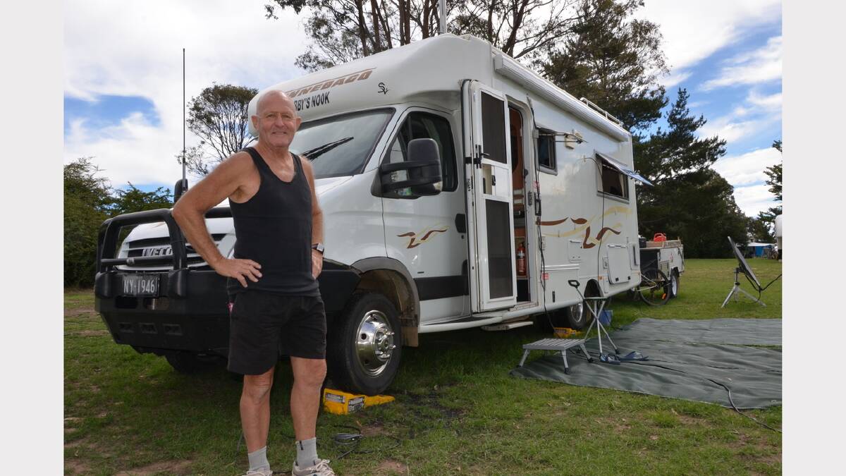 NOMADIC LIFE: Nobby Young at his campsite at Dumaresq Dam. He believes an honesty box at the site would be appropriate.