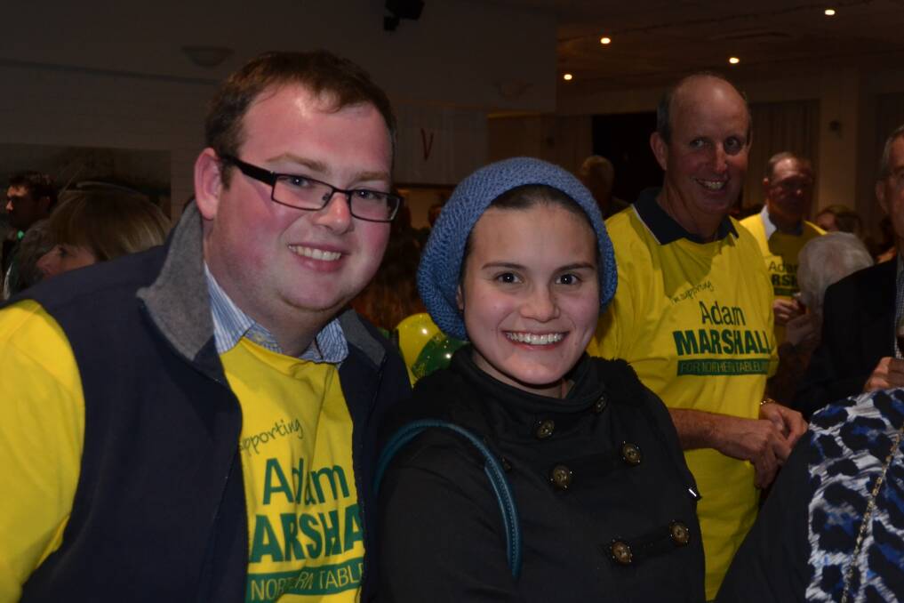 Young Liberals James and Dani Ellis support their Coalition partner.