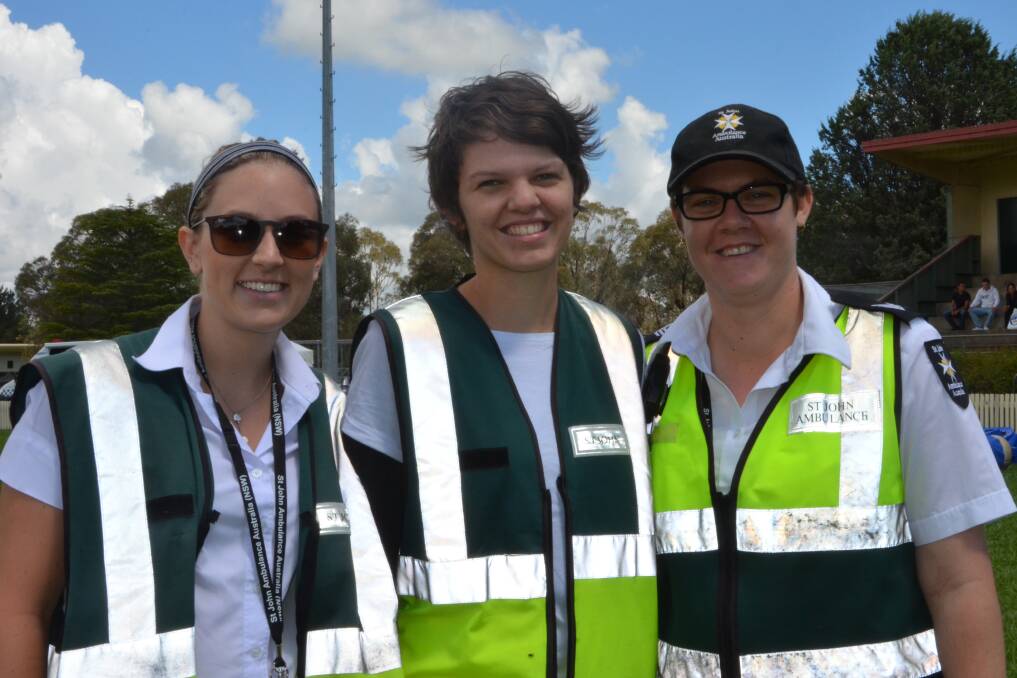 Brittany Roach, Gwen Palmer and Kara King from the St John Ambulance. Pic: Siobhan McCarthy