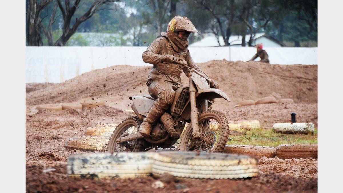 NSW Motocross Championships were held at Morris Park Dubbo over the long weekend providing lots of mud and action. Photo Belinda Soole, The Daily Liberal