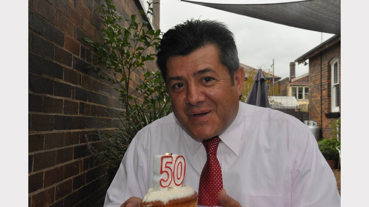 CAKE TIME: Richard Torbay celebrating his 50th birthday.