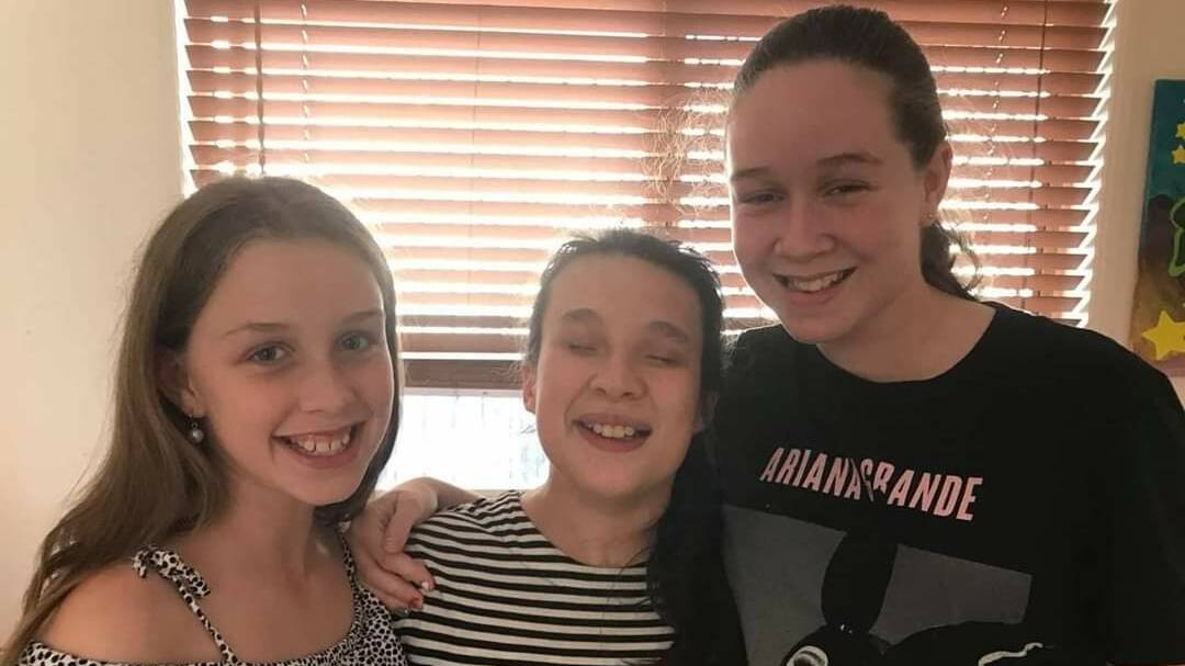 FAMILY: Mia Studders said she had not seen her three daughters Lily, 13, Ashleigh, 30, and Evelyn, 16, in two months.