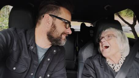 CAR TRIPS: Oma loved car rides with her son Jason van Genderen.