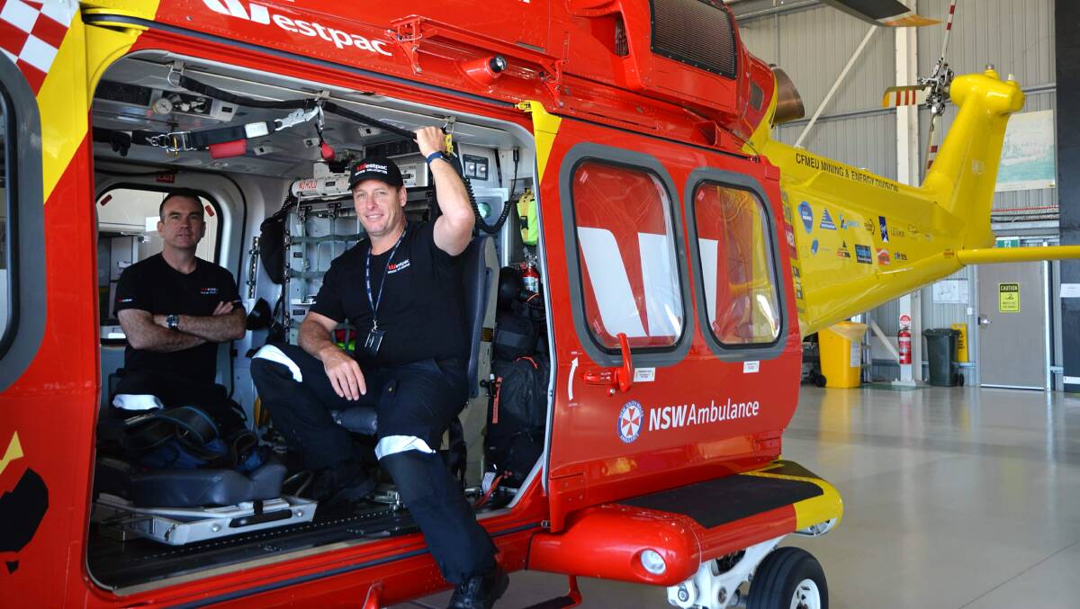 YEAR IN REVIEW: Tamworth's Westpac Rescue Helicopter pilot Dylan Cross and aircrewman Sean Maher reflected on 2021. Photo: Tess Kelly