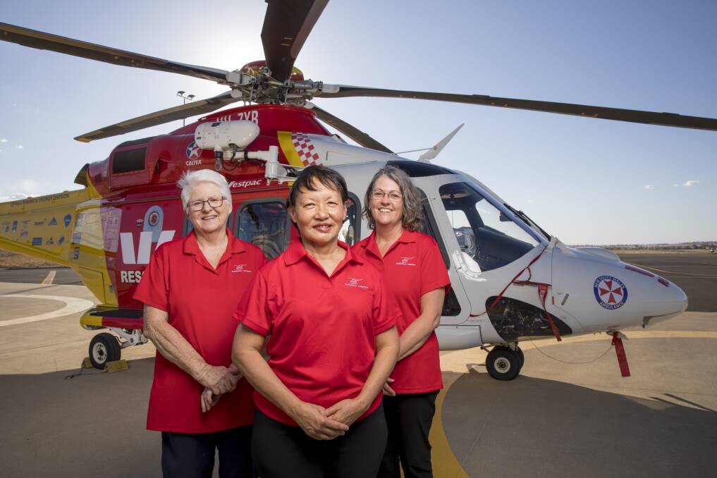HELPING OUT: Tamworth Westpace Rescue Helicopter Service volunteers Judy Seymour, Linda O'Reilly and Kathy See-Kee. Photo: Supplied