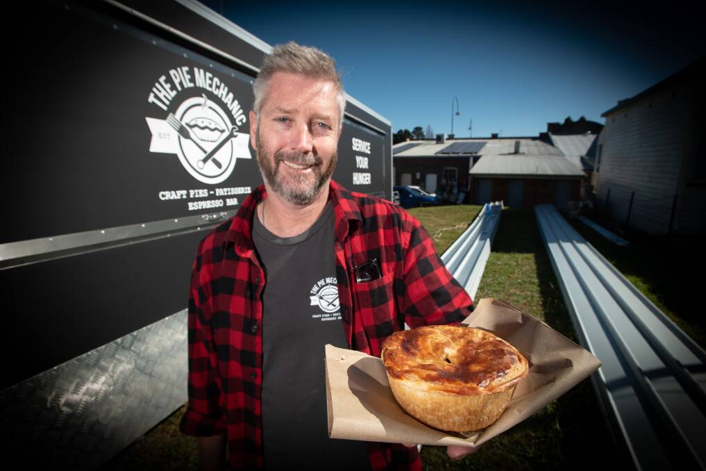 The Pie Mechanic owner Adam Hayes crafted a speciality pie for The Big Chill festival. Picture by Peter Hardin