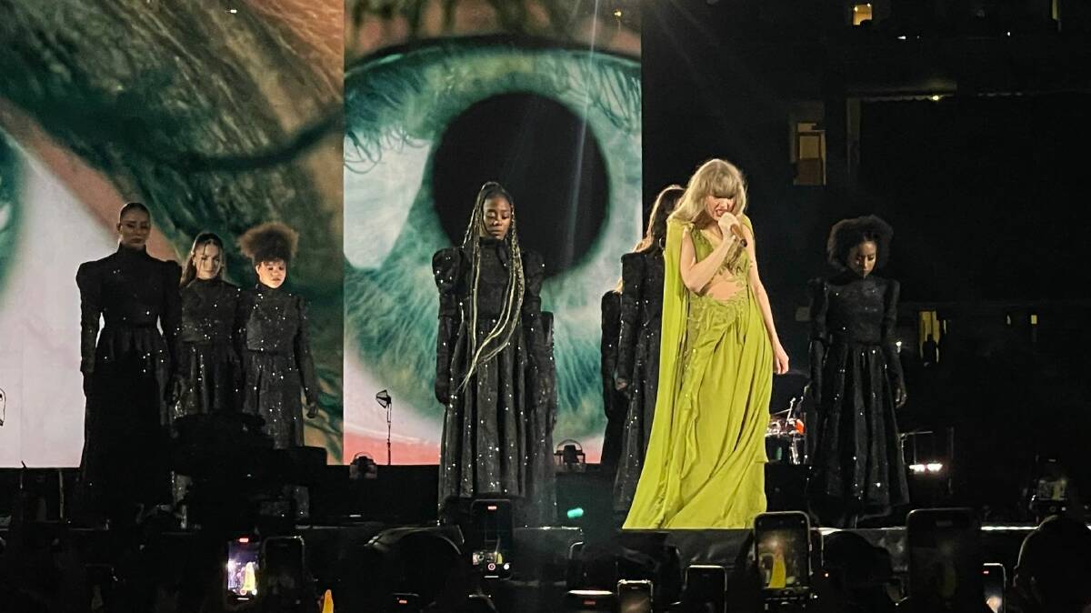 Taylor Swift performing at the Melbourne Cricket Ground on February 16. Picture by Ayden Dawkins.