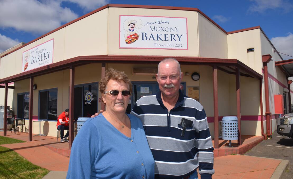 Ann and Roger Bourke outside the bakery they built in 2002. It's one of three they are handing over to new owners Paul Packham and his wife Lisa Hardman. Picture by Rachel Gray.
