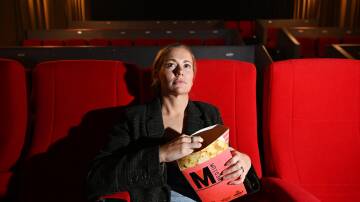 Farmer-turned-filmmaker Leila McDougall watches her debut movie in Tamworth's Forum 6 cinema. Picture by Gareth Gardner