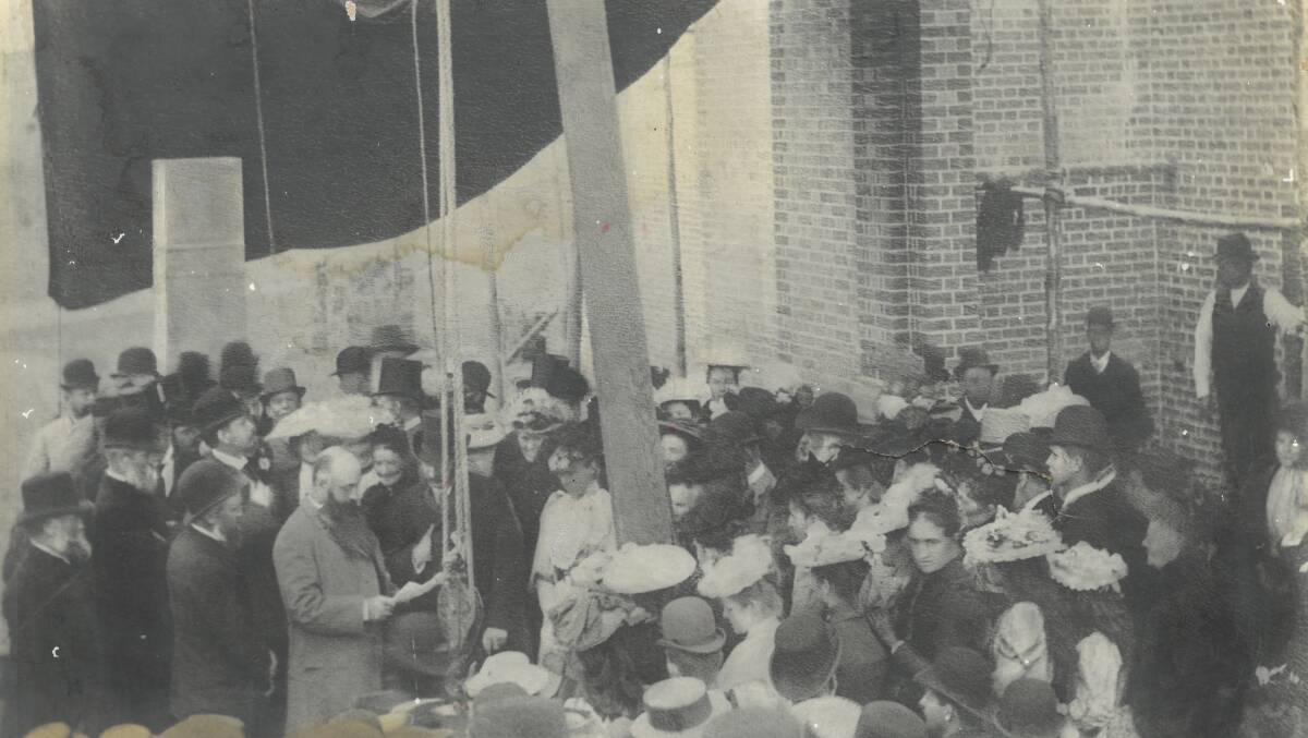 Laying of the Foundation Stone by the Earl of Jersey on 22 February 1893, supplied