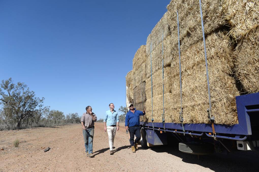 HELP ON THE WAY: Some of the Burrumbuttock Hay Run crew of volunteers. The famous convoy will be coming to Armidale on Australia Day 2020.