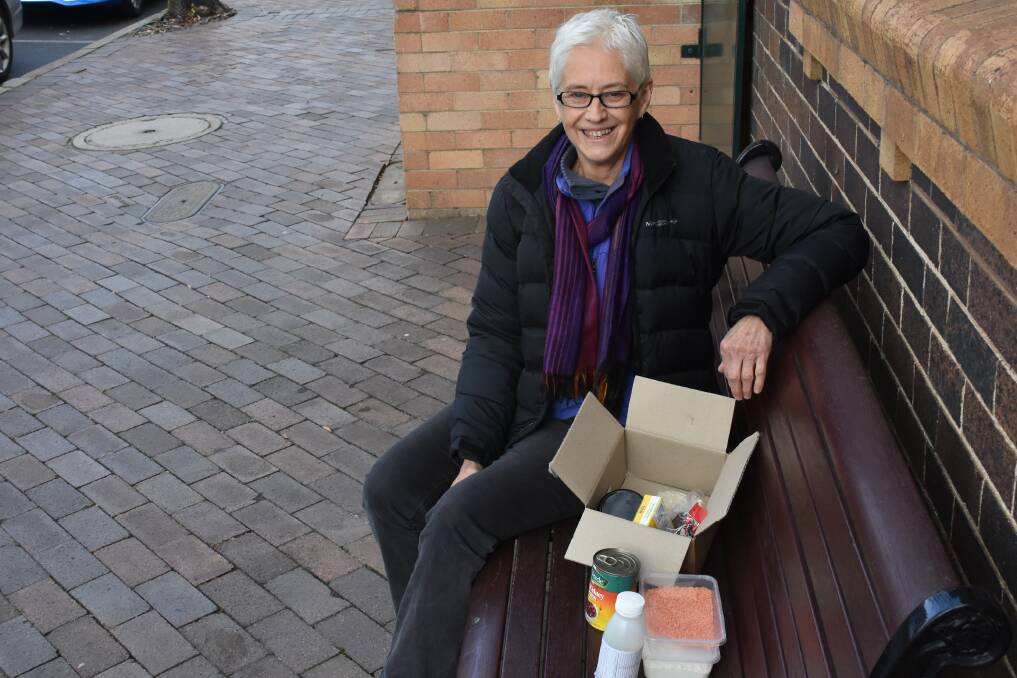 RATION: Sue Vile, pictured, and Sarah Stuart are doing the Ration Challenge to raise funds and awareness about the living conditions for refugees.