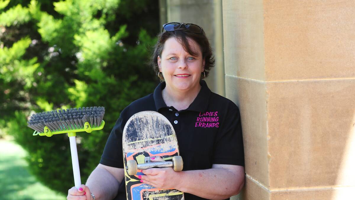 EXTRA MUM: Paula Blanchard has been doing assorted odd-jobs around town as part of her new errand running business. Picture: Emma Hillier