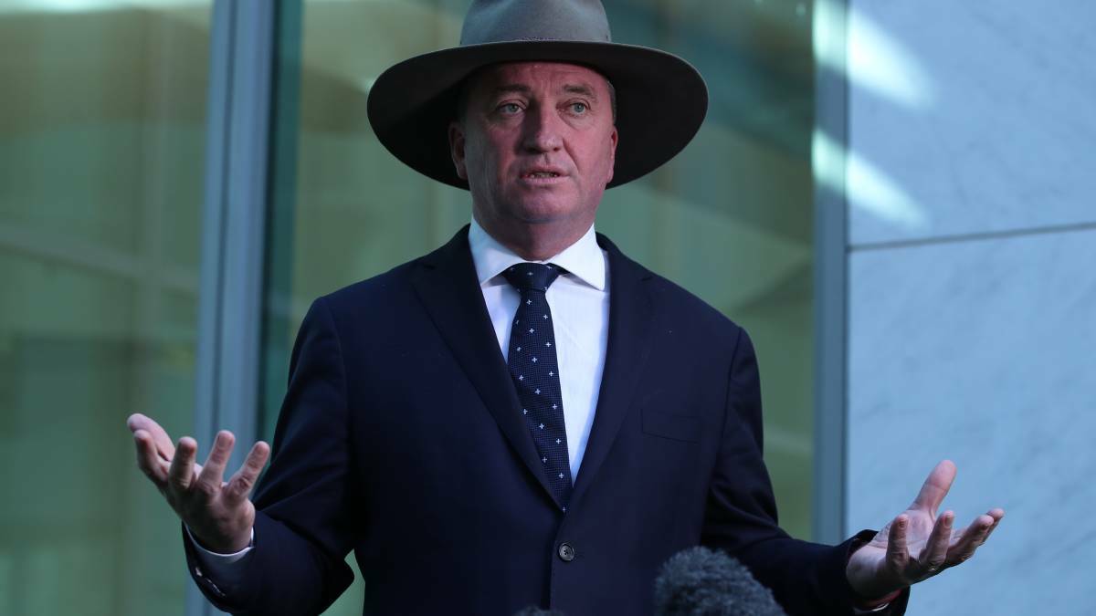 Out in the open: Barnaby Joyce's affair had been widely rumoured before the December 2017 by-election.