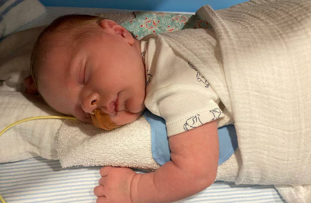FIGHTER: Baby Harrison is in hospital with mum Sophie. Photo: Supplied